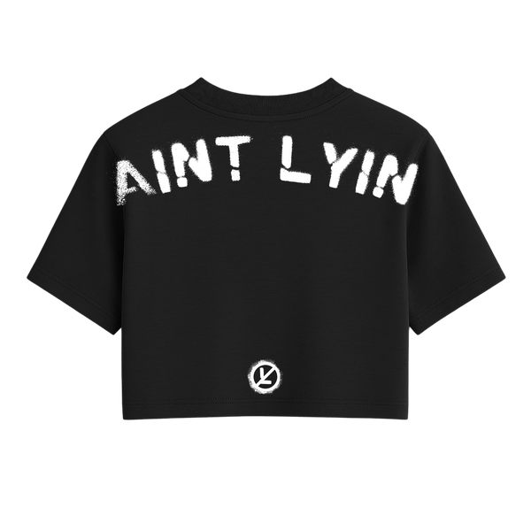 Aint Tryna Link Oversized Crop Top